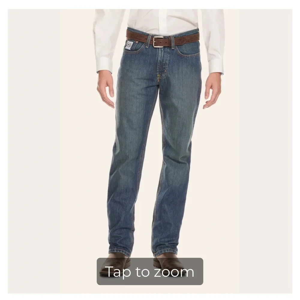 CINCH MEN'S WHITE LABEL DARK WASH RELAXED FIT STRAIGHT LEG JEAN